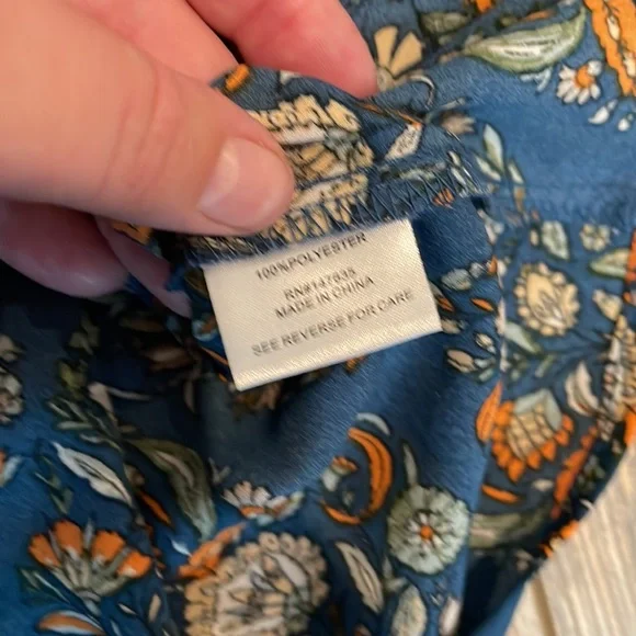 ANTHROPOLOGIE Romeo and Juliet Blue Paisley Print - Picture 4 of 8